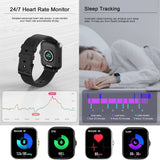 Smart Watches with Bluetooth Call for Men Women IP67 Waterproof Heart Rate Sleep Monitor Stopwatch Pedometer Music Player Camera Control Findtime