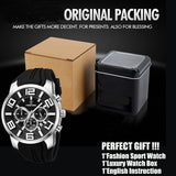 Men's Chronograph Watch with Luminous Unique Design Sport Watches Waterpoof Quartz Stopwatch