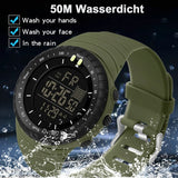 Findtime Mens Digital Watch Waterproof Sports Military Watch Tactical Watches LED Backlight Alarm Stopwatch