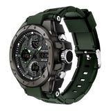 Reloj Digital para hombre, cronómetro resistente al agua del ejército militar táctico, doble horario, deportes de supervivencia al aire libre, reloj despertador electrónico luminoso