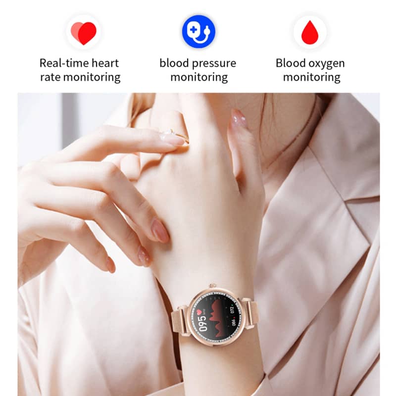 Findtime Smart Watch for Women Monitor Blood Pressure Heart Rate Blood Oxygen