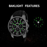 Men's Chronograph Watch with Luminous Unique Design Sport Watches Waterpoof Quartz Stopwatch