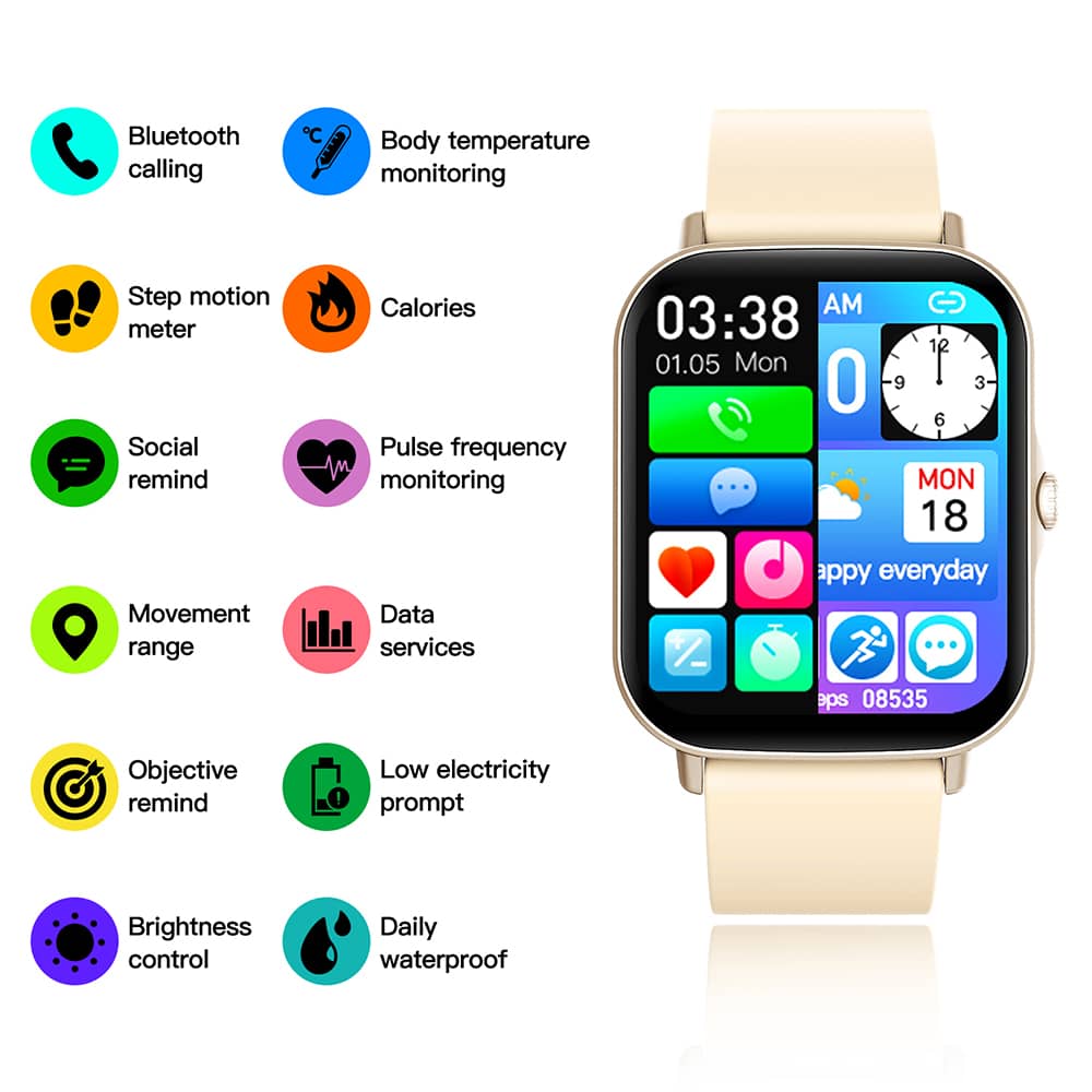 Findtime Smart Watch Body Temperature Monitoring Bluetooth Calling