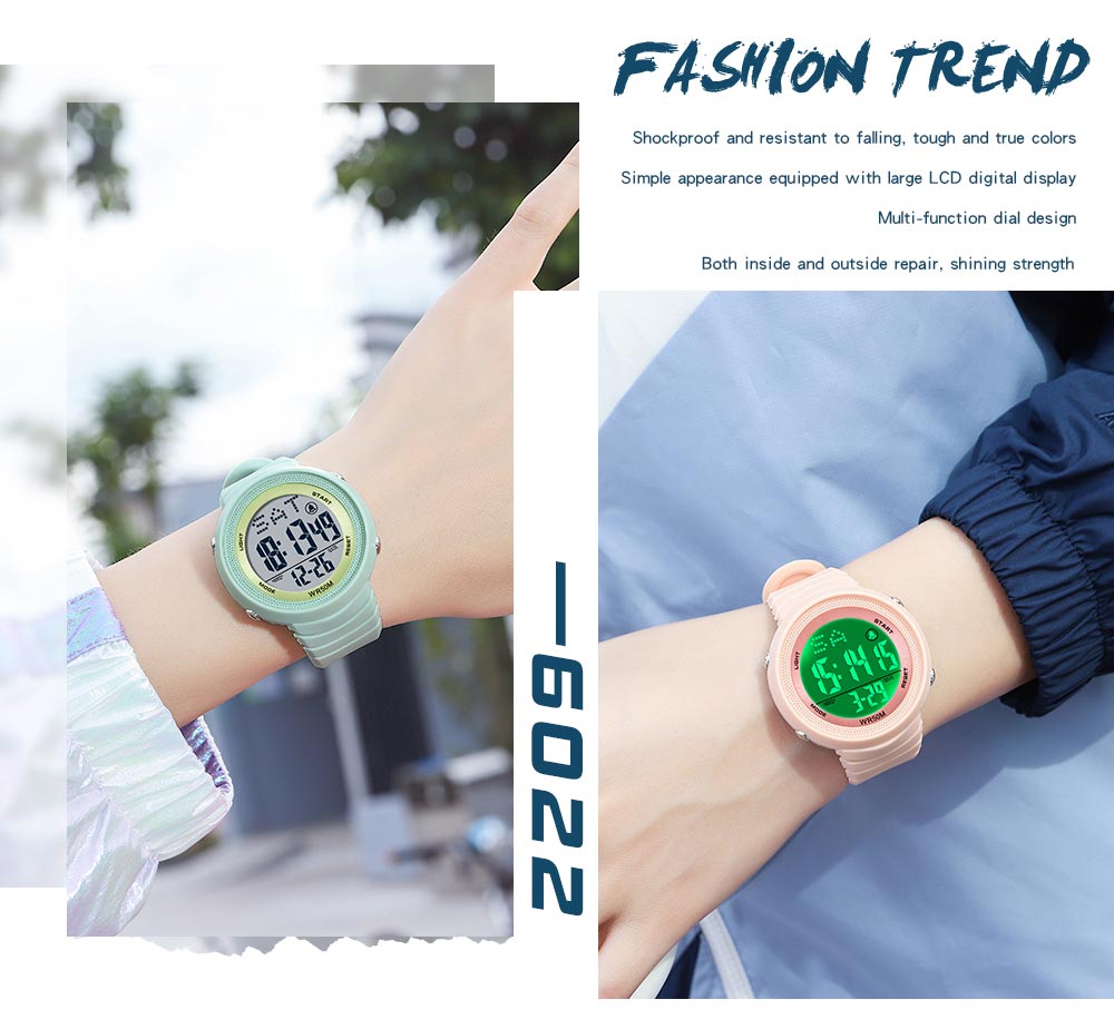  findtime Reloj digital impermeable para mujer, reloj