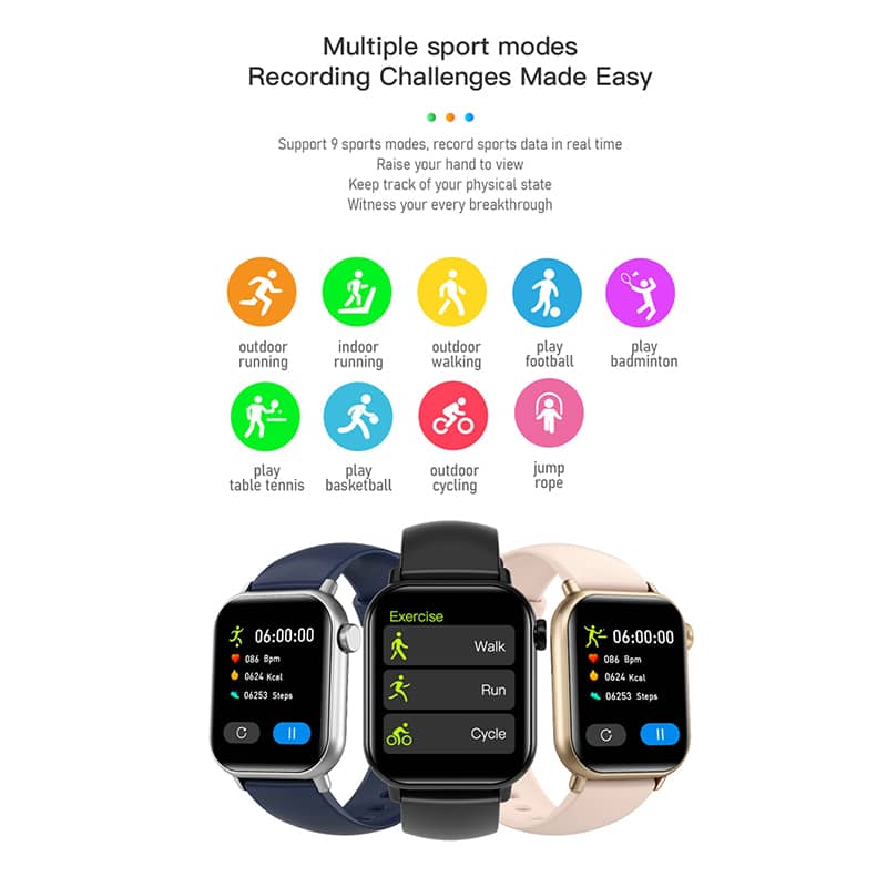 Findtime Smart Watch Blood Pressure Monitor Body Temperature Blood Oxygen Heart Rate with Bluetooth Calling