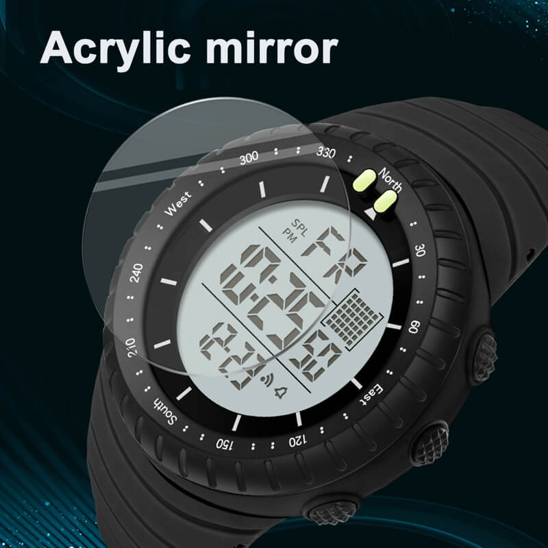 Findtime Mens Digital Watch Waterproof Sports Military Watch Tactical Watches LED Backlight Alarm Stopwatch