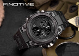 Men's Digital Watch Waterproof Tactical Watch with Alarm LED Outdoor Sports Stopwatch Army Military Watch - Findtime