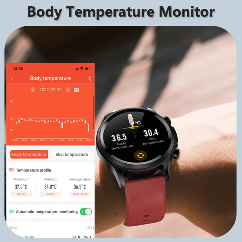 Findtime ECG Smart Watch Monitor Blood Pressure SpO2 Heart Rate Blood Glucose Body Temperature