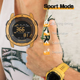 Findtime Men's Digital Watch Waterproof Pedometer Watches Sport Watch Military Watch with Stopwatch