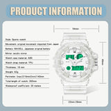 Findtime Military Digital Watch for Men Tactical LED Large Face Transparent Design Outdoor Sport Watch Stopwatch Alarm Waterproof