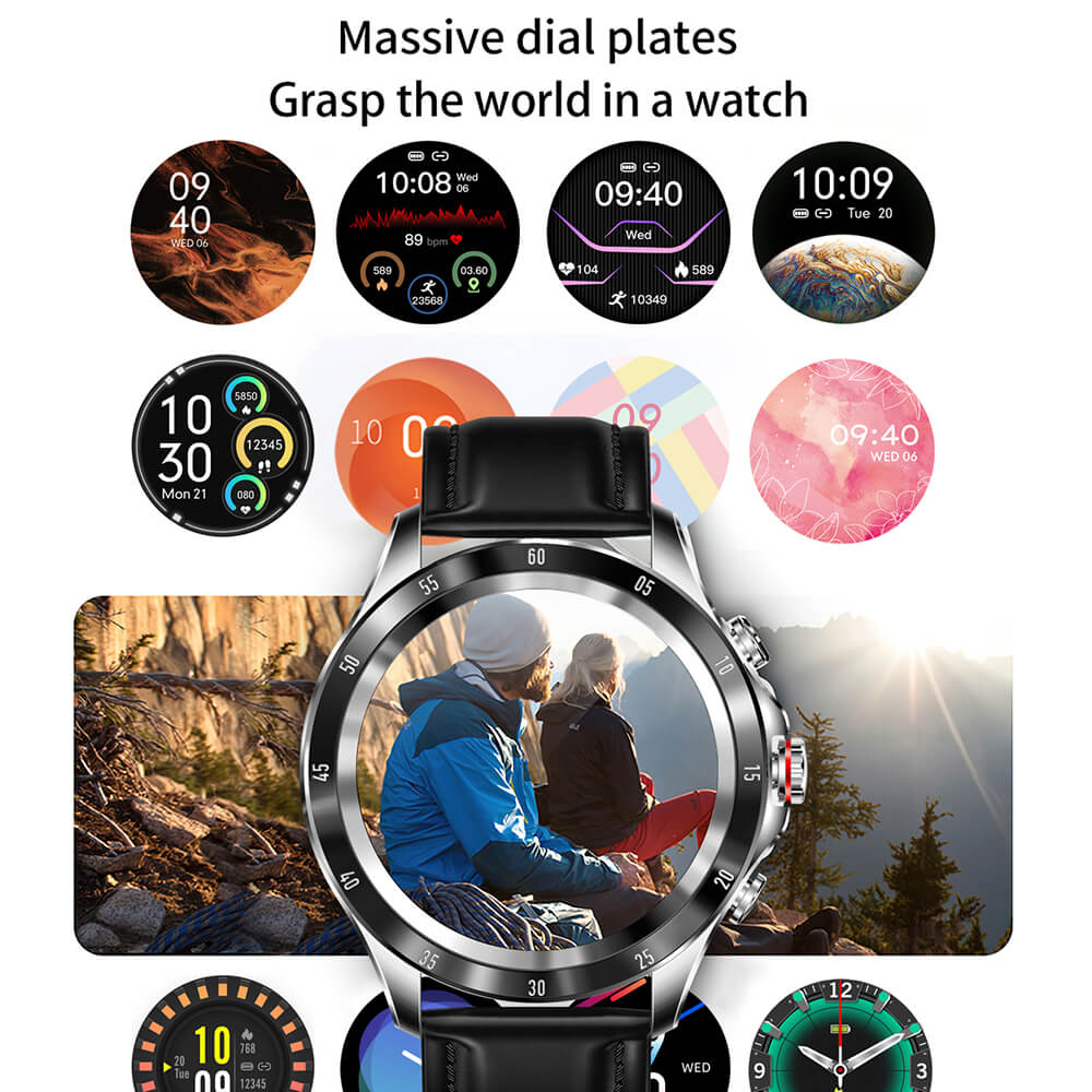 Findtime Smart Watch Monitor Blood Pressure Heart Rate Blood Oxygen Body Temperature Bluetooth Calling