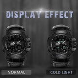 Outdoor Sport Watch Luminous Waterproof Digital Watch for Men with Compass Whistle Flint