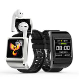 Findtime Smartwatch mit Ohrstöpseln Blutdruckmessgerät Herzfrequenz Blutsauerstoff 