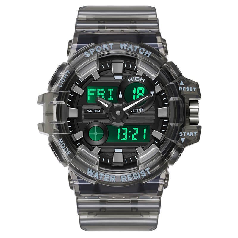 Findtime Military Digital Watch for Men Tactical LED Large Face Transparent Design Outdoor Sport Watch Stopwatch Alarm Waterproof