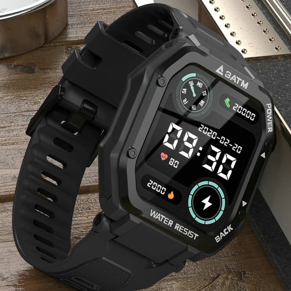 Findtime Military Smart Watch with Blood Pressure Heart Rate Monitor 3ATM Waterproof