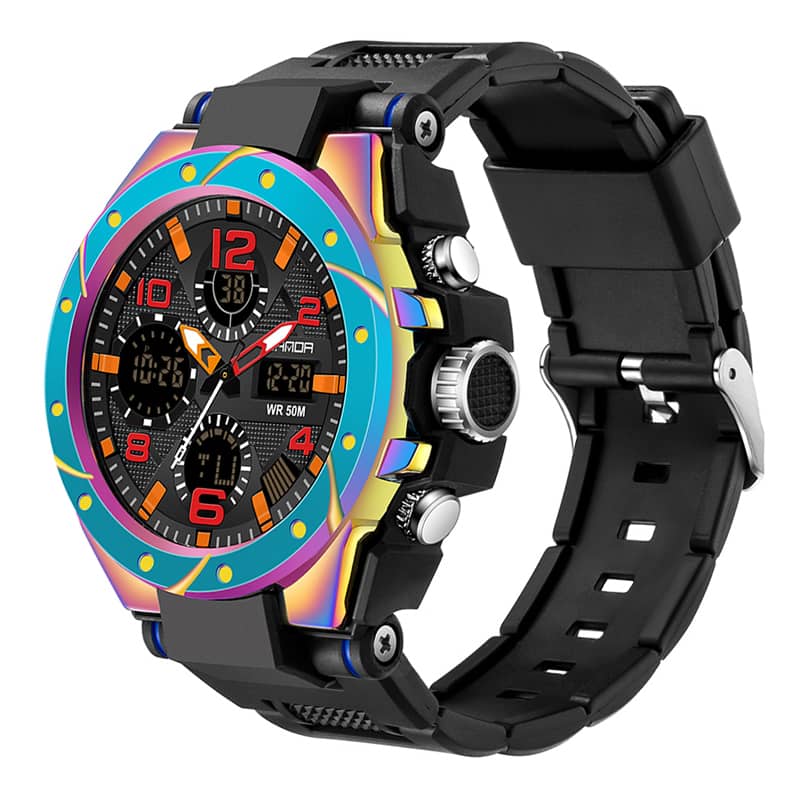 Mens Digital Watch Tactical Military Army Waterproof Stopwatch Dual Time Outdoor Survival Sports Luminous Electronic Alarm Clock