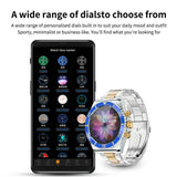 Findtime Smart Watch for Men Bluetooth Calling Heart Rate Blood Oxygen Monitoring Strainless Steel