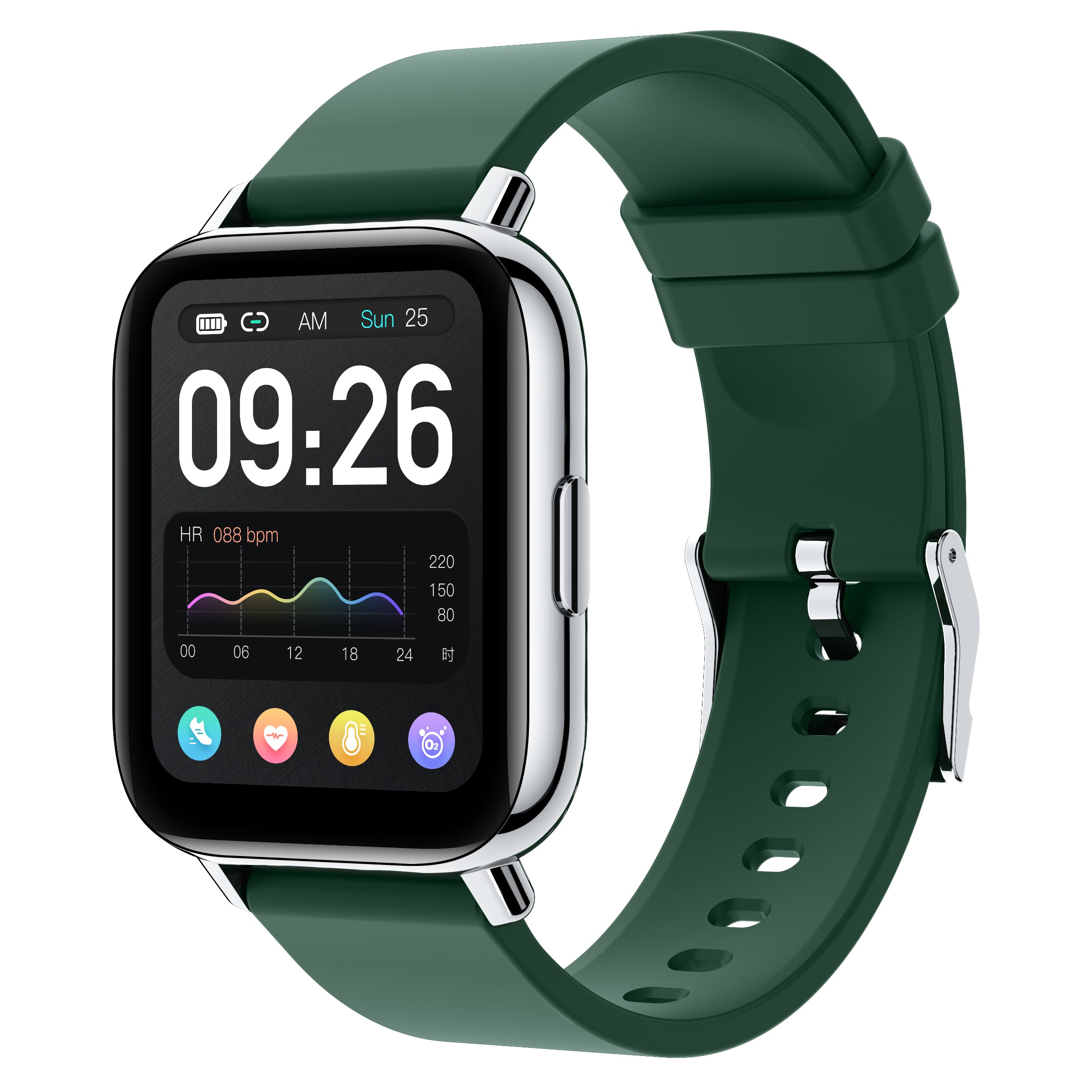 P32-Smart watch Bluetooth call for iOS Android 24-hour real-time heart rate monitoring IP68 Class Waterproof - Findtime