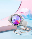 Products Blood Pressure Smart Watch for Women with Heart Rate Sleep Monitor Body Temperature Function Silicone and Steel Band Findtime