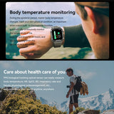 Findtime Military Smart Watch with Blood Pressure Monitor Heart Rate Blood Oxygen Body Temperature Bluetooth Calling