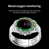 Findtime Smart Watch for Men Bluetooth Calling Heart Rate Blood Oxygen Monitoring Strainless Steel