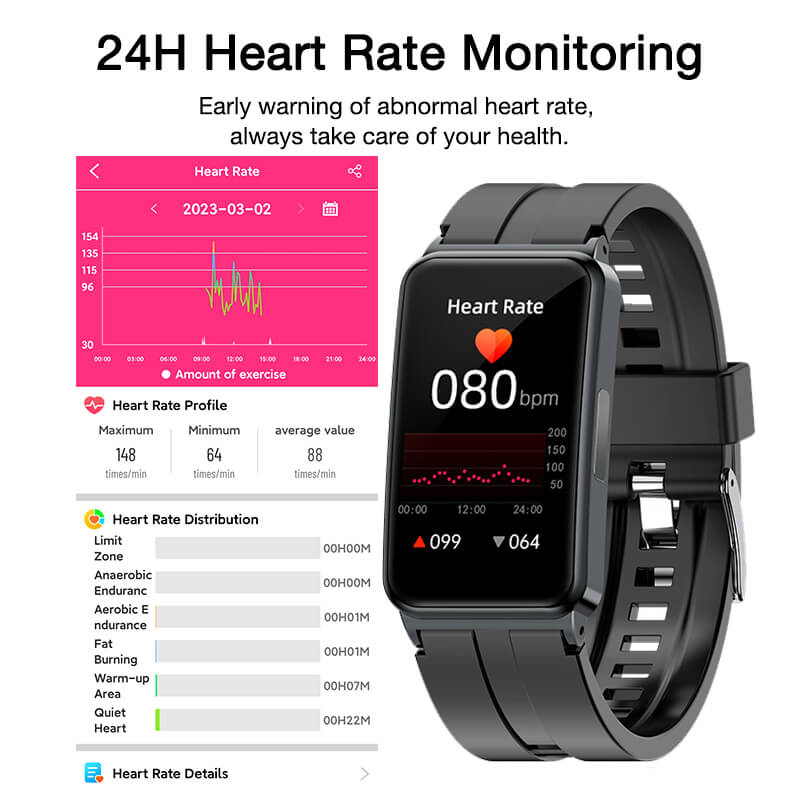 FITAOS Heart rate monitor Blood Pressure Monitoring Bluetooth Talk Hea –  Fitaos