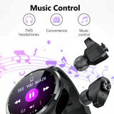 Findtime Smart Watch with Earbuds for Blood Pressure Heart Rate Blood Oxygen Monitor